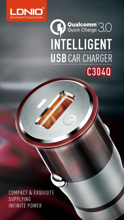 Φορτιστής αυτοκινήτου QUICK CHARGE 3.0 QUALCOMM