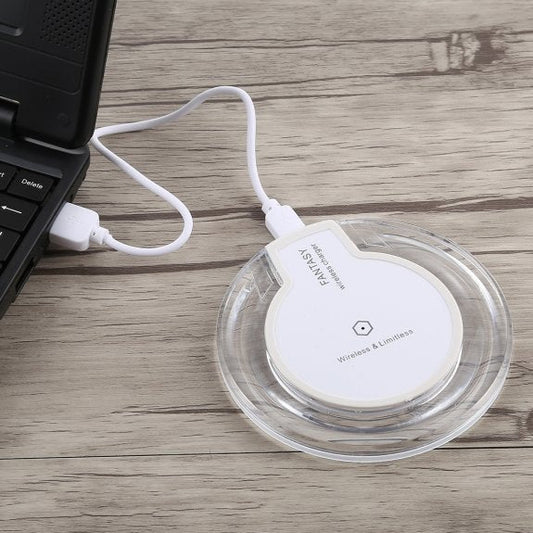 Ασύρματος φορτιστής Fantasy Qi, Εξαιρετικά λεπτός για iPhone, Λευκός