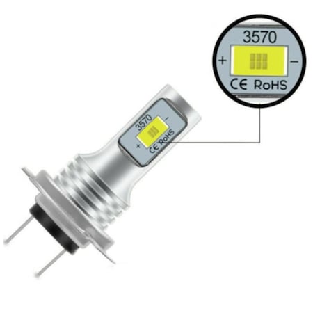 Σετ 2 λαμπτήρων αυτοκινήτου H7, RUI, 12 LED SMD, λάμπα, σετ 160W, Pure White Light, 6000k, χωρίς ανεμιστήρα, καλώδιο