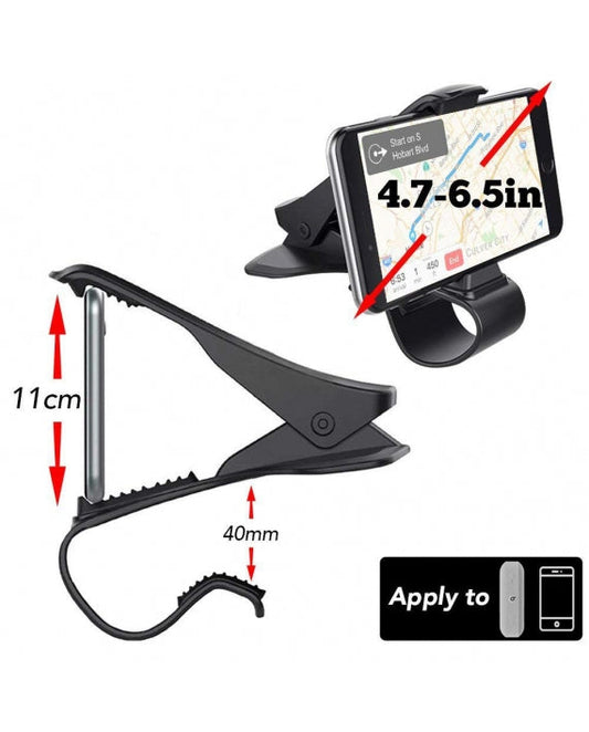 Θήκη αυτοκινήτου για τηλέφωνο με ταμπλό, γενική, μαύρη