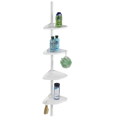 Τηλεσκοπικό ράφι μπάνιου, 4 ράφια, 100-320 cm