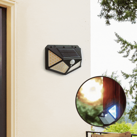 Σετ 100 LED Solar Lamps με αισθητήρα κίνησης, μαύρο