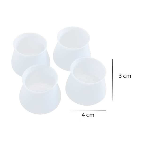 Σετ με 8 προστατευτικά σιλικόνης για καρέκλα, τραπέζι, πόδια επίπλων, γκρι