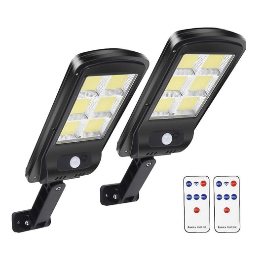 Σετ 2 Ηλιακά Φώτα 150W, 160 LED COB, Τηλεχειριστήριο και Αισθητήρας Κίνησης