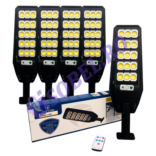 Σετ 5 Ηλιακών Φωτιστικών Δρόμου Jortan - 500W - 315 LED