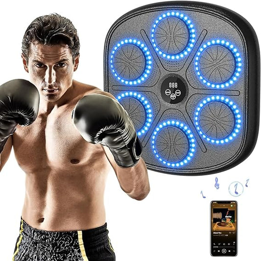 RUMBALTON - Μηχανή Μουσικής Πυγμαχίας με Bluetooth, Τοποθέτηση σε Τοίχο, περιλαμβάνονται γάντια