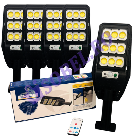 Σετ 5 Ηλιακών Φωτιστικών Δρόμου Jortan - 300W - 189 LED