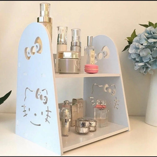 Οργανωτής Γραφείου Hello Kitty για Καλλυντικά, Αρώματα και Γραφικά - 29 x 19 x 29 cm, με 2 Ράφια
