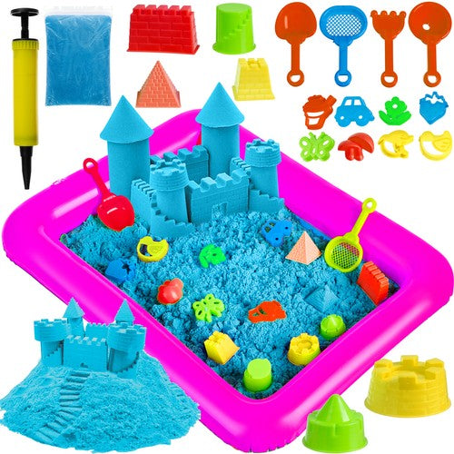 Σετ Kinetic Sand με Πισίνα και 14 Σχήματα για Παιδιά