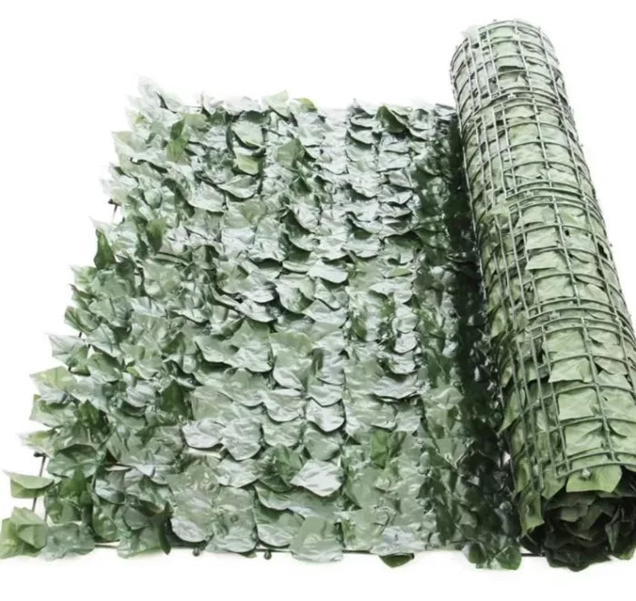 Τεχνητή Πράσινη Φράχτης με Φύλλα Κισσού 300x50cm - Προστασία από τον Άνεμο και τον Ήλιο