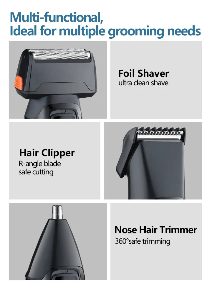 Ηλεκτρική ξυριστική μηχανή HTC 3 σε 1 για άνδρες