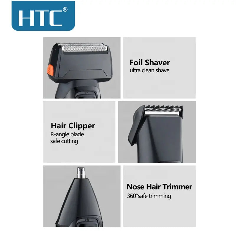 Ηλεκτρική ξυριστική μηχανή HTC 3 σε 1 για άνδρες