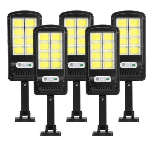 Σετ 5 Ηλιακά Φώτα 150W, 160 LED COB, Τηλεχειριστήριο και Αισθητήρας Κίνησης