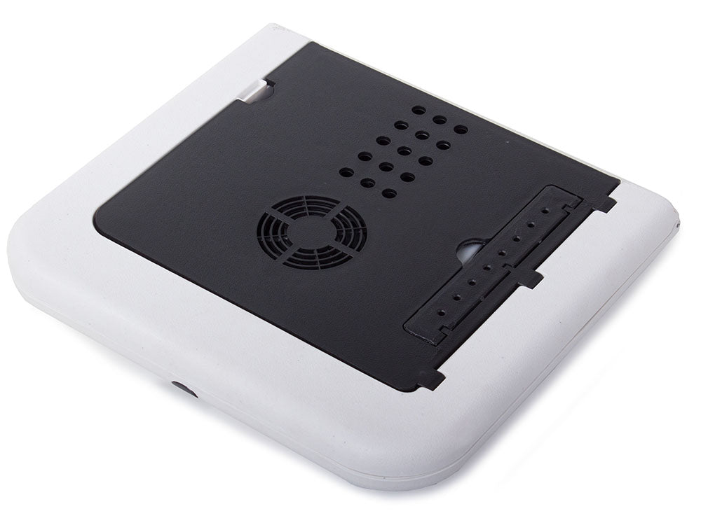 Φορητό τραπεζάκι υπολογιστή με 2 ανεμιστήρες USB, mouse pad, θήκη για φλιτζάνι και στυλό