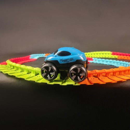 Σετ Αυτοκινητάκι με LED & Ευέλικτη Πίστα Αγώνων