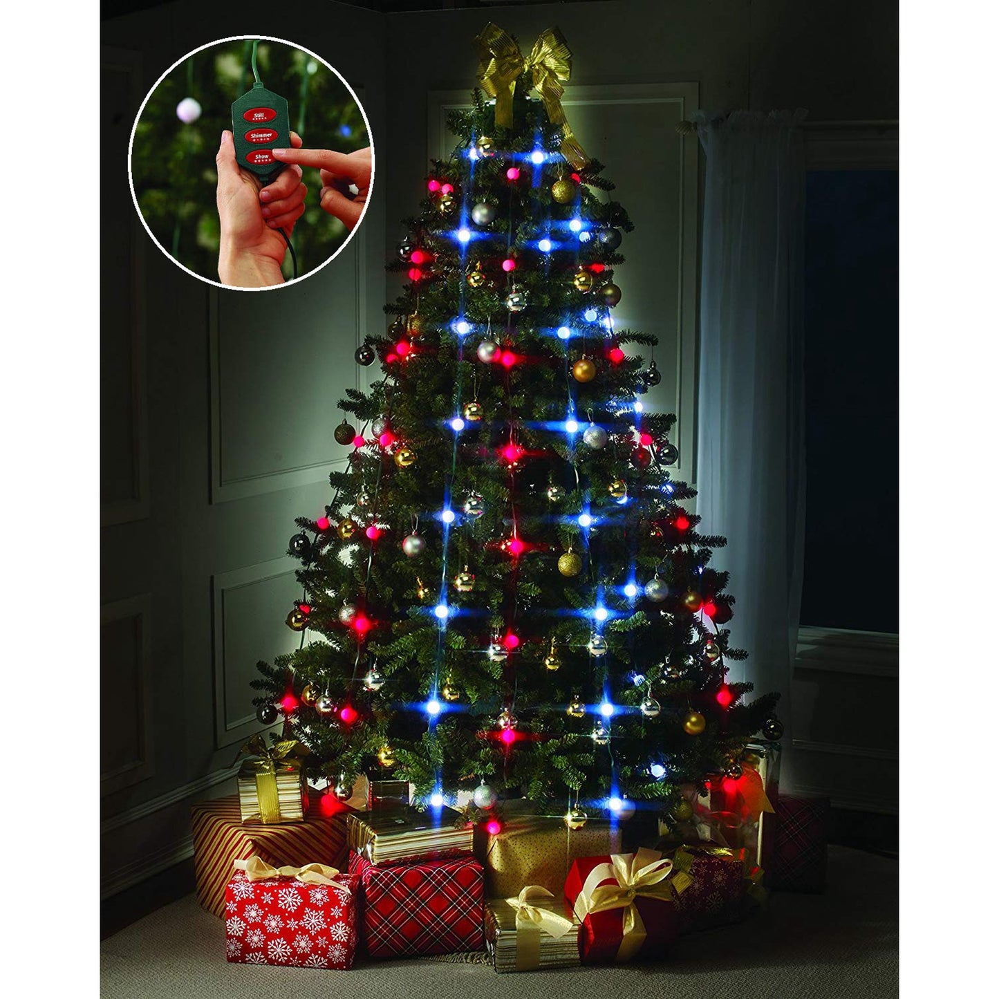 Φώτα άμεσης τοποθέτησης για το χριστουγεννιάτικο δέντρο, 64 LED, TreeDazzler