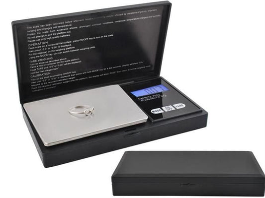 Ζυγαριά κοσμημάτων με οθόνη LCD, φορητή, αυτόματη απενεργοποίηση, ακριβείας 0,01-200g, 12,7 cm, Μαύρο