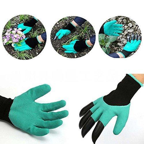 Γάντια κηπουρικής με 4 νύχια κηπουρικής, αδιάβροχα, πράσινα