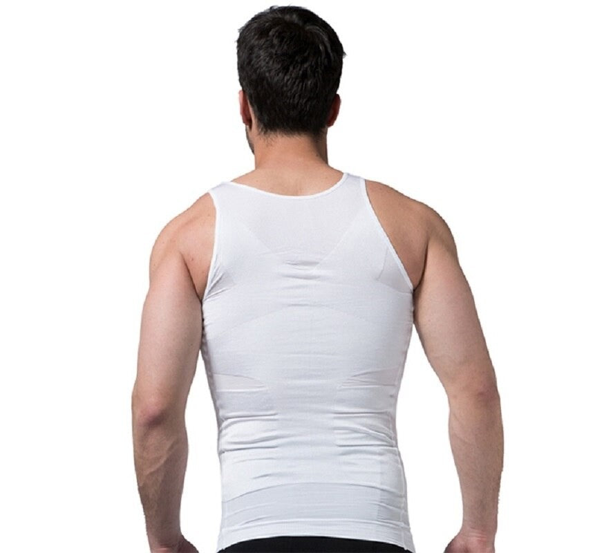 Μπλουζάκι αδυνατίσματος για άνδρες, Fit&Slim, λευκό