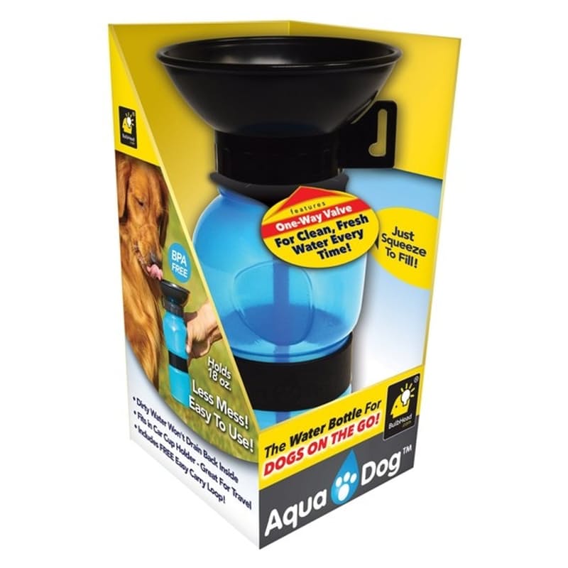 Μπουκάλι σιλικόνης με μπολ νερού για σκύλους, Aqua Dog, 585 ml