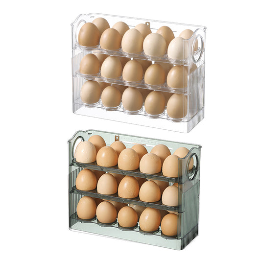 Στήριγμα organizer κλιμακωτό, τριπλό, για αποθήκευση 30 αυγών, διάφανο