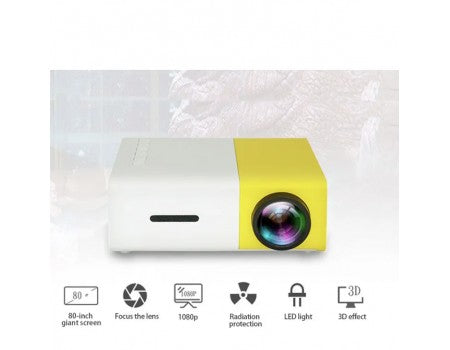 Mini φορητός βιντεοπροβολέας LED, 600 LM, 1080P, Full HD