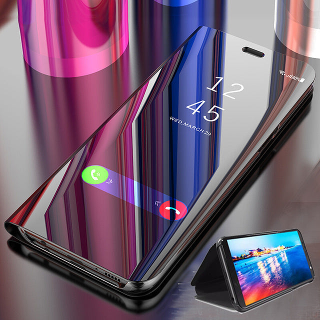 | Προσφορά | Θήκη τηλεφώνου 'Flip Mirror' + Πλήρες κάλυμμα 5D Glass Foil ΔΩΡΟ - Samsung A, J