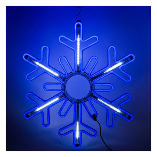 Διακοσμητικό LED νιφάδα χιονιού, 80Χ80cm, μπλε