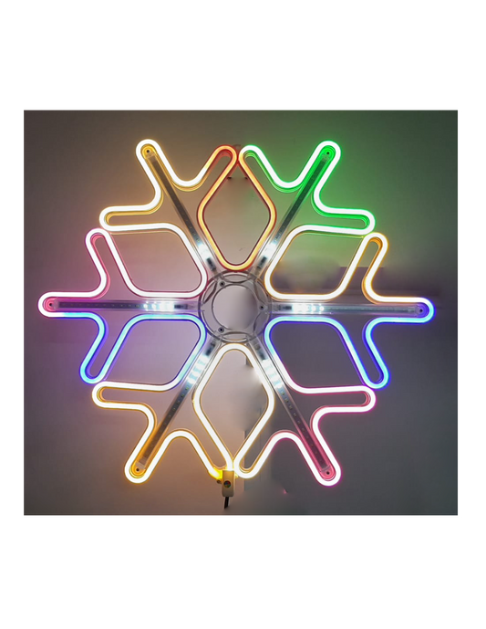 Snowflake LED, σωλήνας RGB, με μετεωρίτες φώτων, εσωτερικού / εξωτερικού χώρου, 58 cm