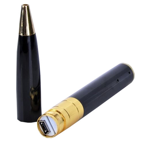 Pen Hidden Mini Spy Video Camera, 8MP, Χρυσό