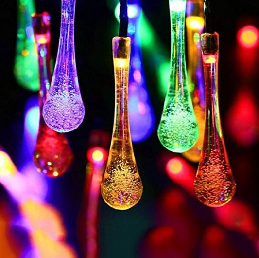 Τοποθέτηση με 50 σφαιρίδια LED Waterdrop, 10 M, πολύχρωμα