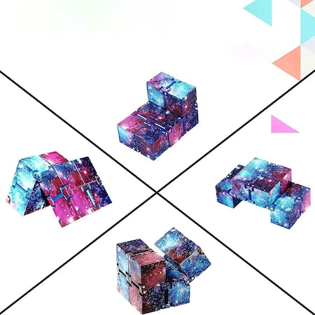 Διαδραστικό παιχνίδι κατά του στρες, Infinity Cube, Πολύχρωμο, για παιδιά και ενήλικες