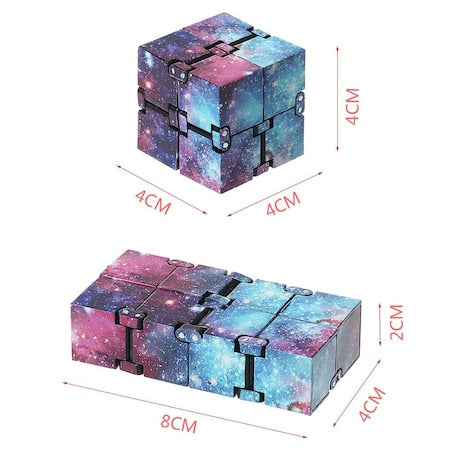 Διαδραστικό παιχνίδι κατά του στρες, Infinity Cube, Πολύχρωμο, για παιδιά και ενήλικες