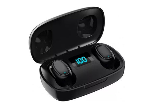 TWS-T10S Ακουστικά Bluetooth με in-ear display, μαύρο
