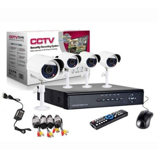 Σύστημα επιτήρησης CCTV κιτ DVR 4 καμερών εξωτερικού / εσωτερικού χώρου