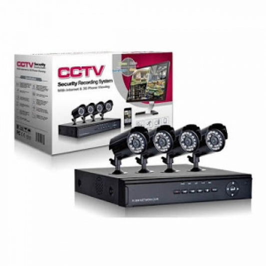 Σύστημα επιτήρησης CCTV κιτ DVR 4 καμερών εξωτερικού / εσωτερικού χώρου