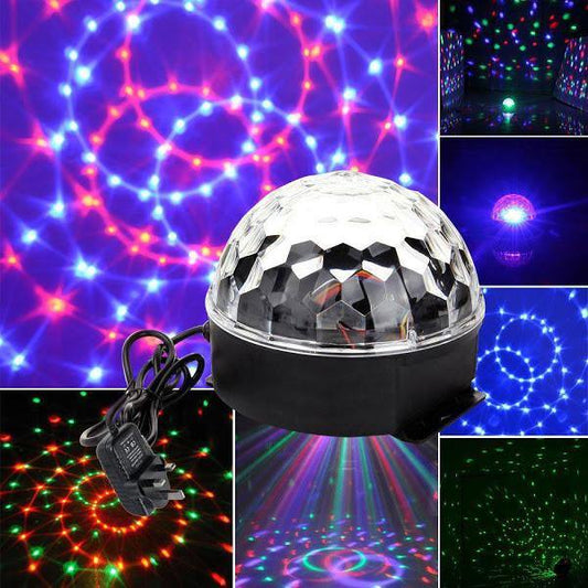 Disco Magic Crystall Ball με RGB LED, ηχείο, USB, κάρτα, αναπαραγωγή μουσικής, παιχνίδι περιστρεφόμενου φωτός
