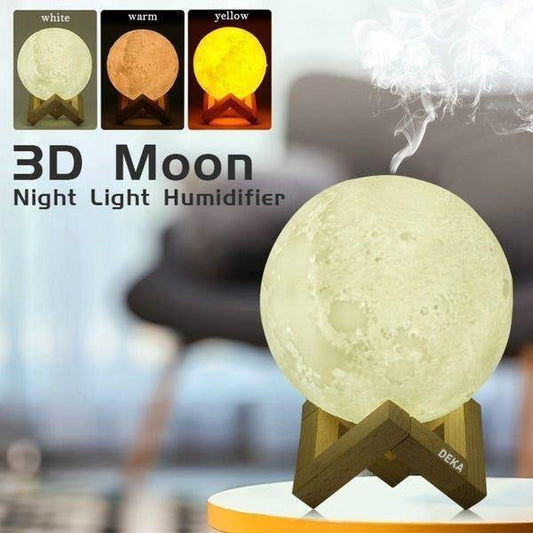 Φως νύχτας με υγραντήρα, Luna Moon 3D, 880 ml